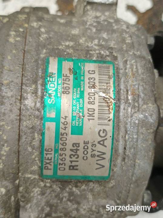 SPRĘŻARKA KLIMATYZACJI 1K0820803G 19 TDI VW Kompresory klimatyzacji świętokrzyskie