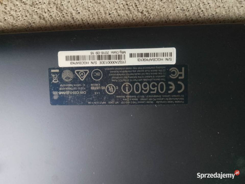 Tablet Lenovo TAB2 A1070F 101 2GB16 GB uchwyt Legnica