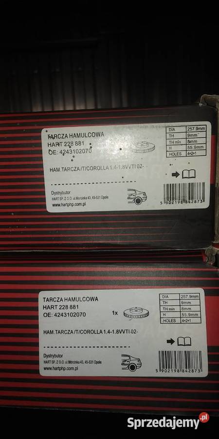 Tarcza hamulcowa tarcze hamulcowe tył nowe Wilga