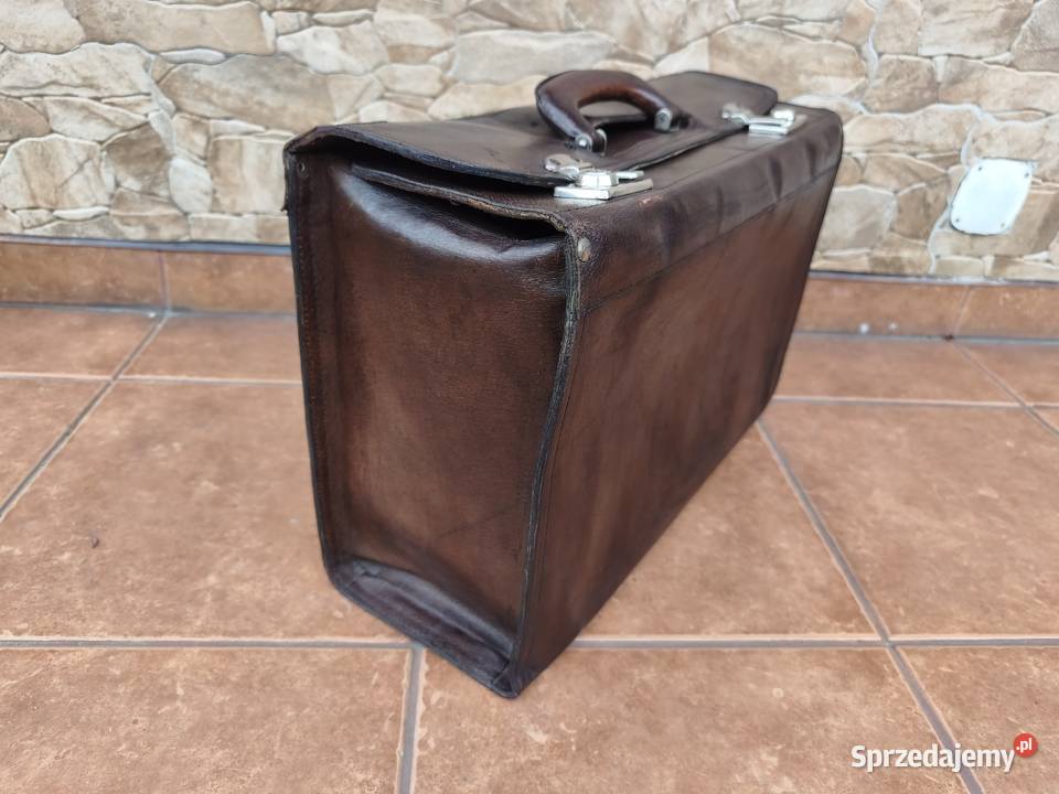Torba podróżna skórzana VINTAGE Retro PRL Z śląskie Szczyrk