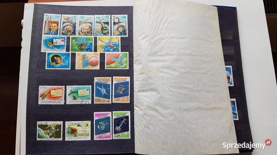 Zestaw 330 znaczków Kosmos rakiety astronauci Dąbrowa Górnicza