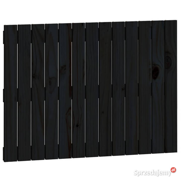 Wezgłowie łóżka czarne 825x3x60 lite drewno mazowieckie Warszawa