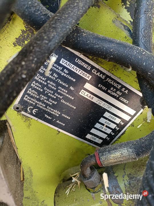 2005 Prasa CLAAS Variant 260 siatka 2x sznurek sprzedam
