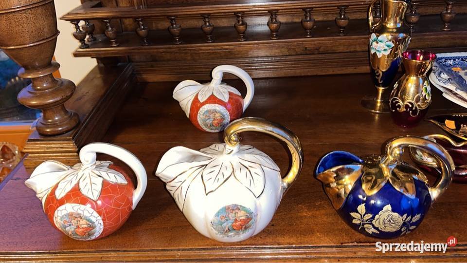 Jasny Dzbanek dynia albo łabędź Ręcznie zrobiony Porcelana i szkło Gdańsk