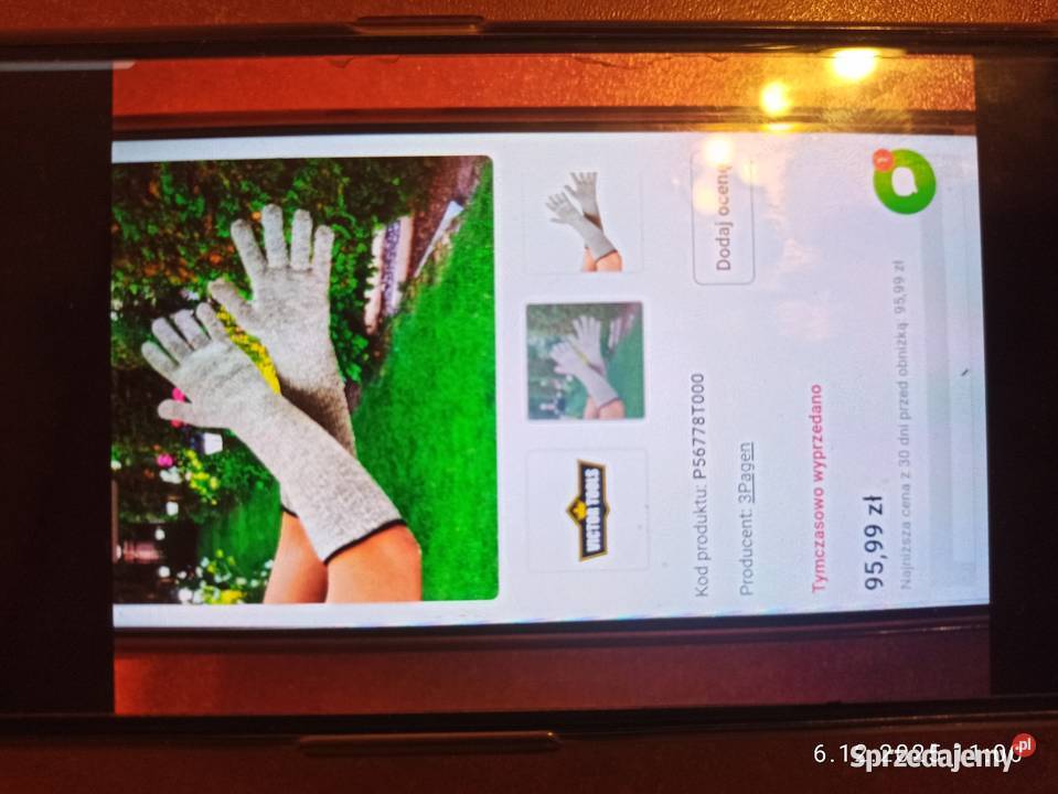 Rękawice ogrodnicze antyprzecięciowe długie LXL sprzedam