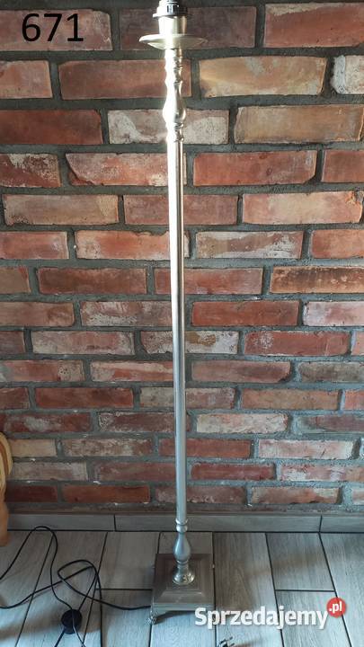 Lampa podłogowa Srebrna Nocna Gabinetowa Gawroniec