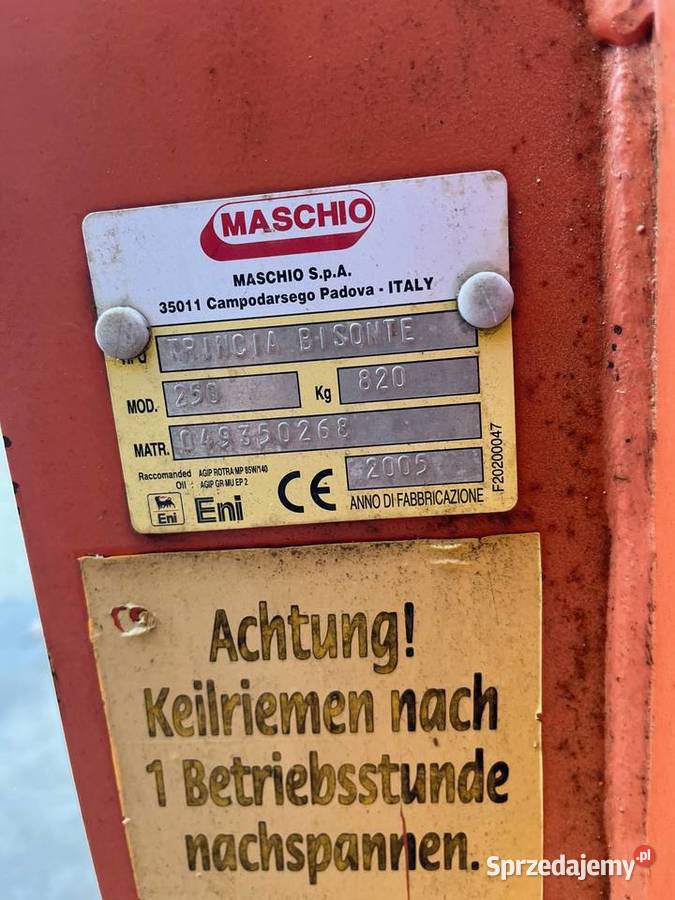Mulczer Maschio Bisonte kosiarka bijakowa Strzelin