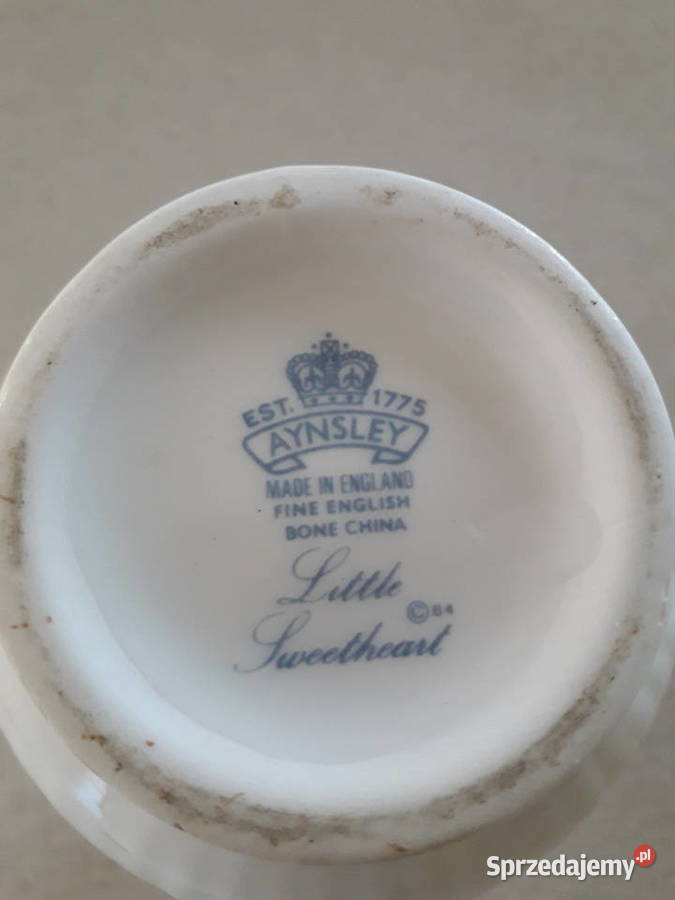Wazonik wazon AYNSLEY Anglia Little Sweetheart Porcelana i szkło Zamość