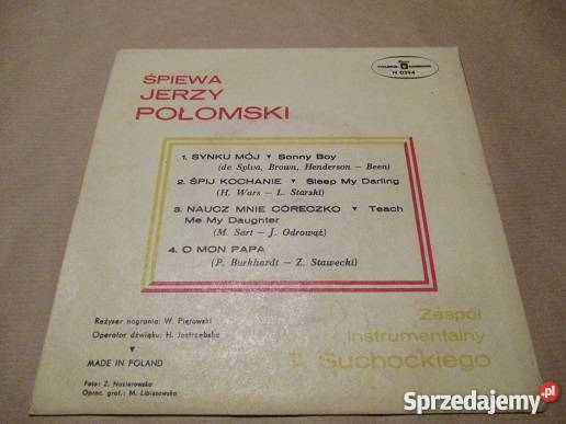 Jerzy Połomski czwórkavinylPolskie Nagrania Łódź