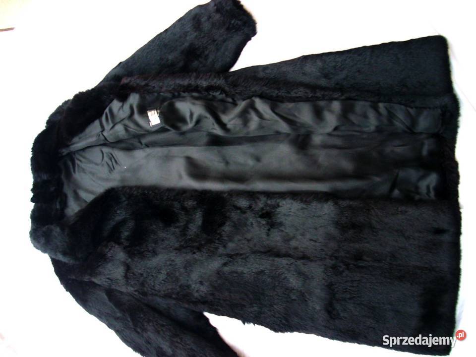 Długie Czarne Futro Naturalne Idealne 44 46 Nowy Sącz