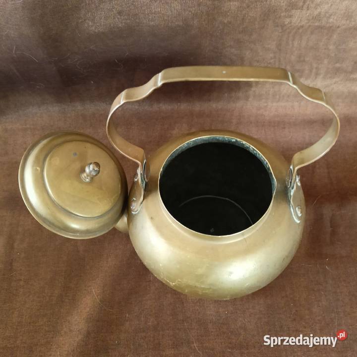 Czajnik dzbanek mosiądz śląskie Mikołów
