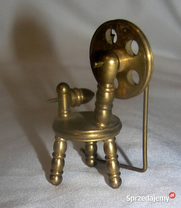 kołowrotek miniaturowy vintage mosiądzD10vin Bartków