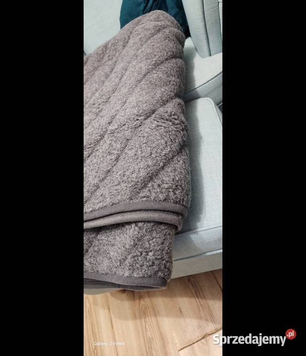 Koc wełniany lama alpaka silver pasy 140x200 Rozmiar 140x200 Wyposażenie wnętrz wielkopolskie Poznań
