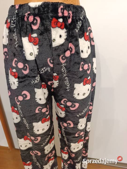 Spodnie piżmowe pluszowe Hello Kitty XSM czarny Hażlach