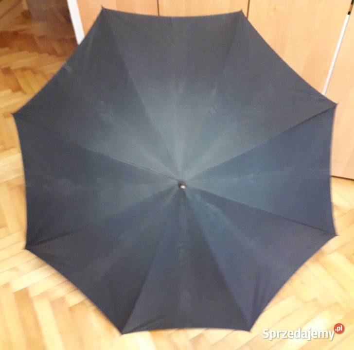 Czarny parasol typowo męski drewniana rączka Dla mężczyzn Kraków sprzedam