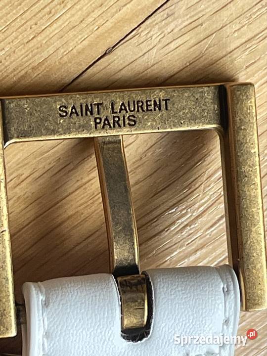 Biały pasek YSL Yves Saint Laurent Dla kobiet Paski Luboń