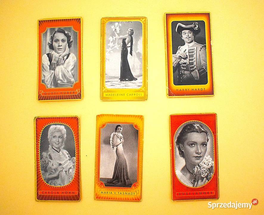 Karty kolekcjonerskie przedwojenne z lat 30 tych