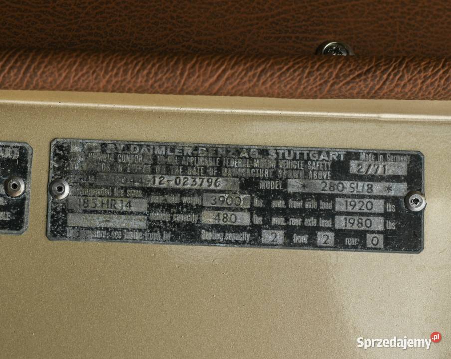 MercedesBenz W113 280SL Pagoda 1971 renowacji śląskie Rybarzowice