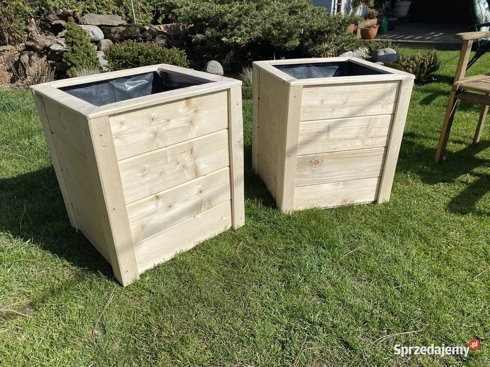 Donice Ogrodowe drewniane duże Donice Kęty
