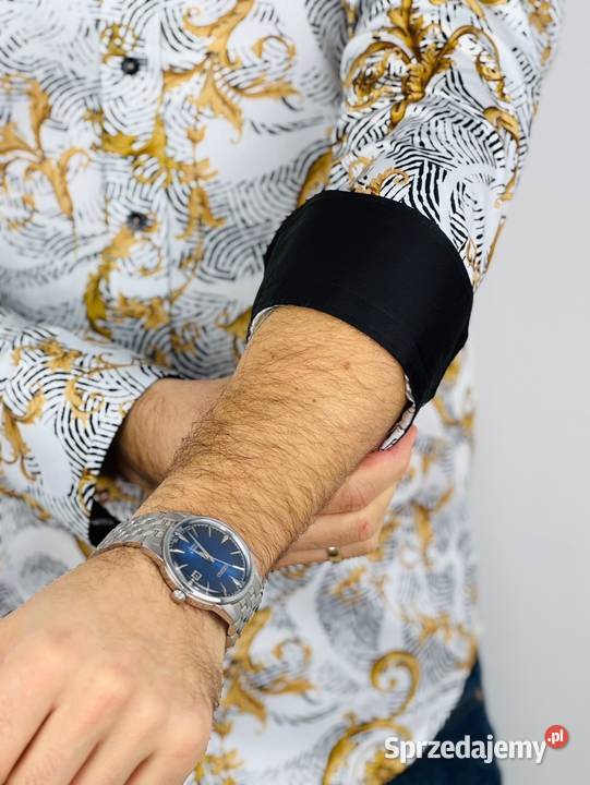 DANIEL BESSI Koszula męska fb114 biała złota