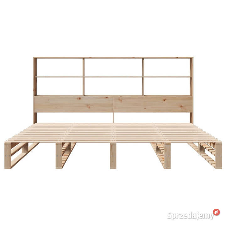 Łóżko z regałem bez materaca lite drewno 180x200 mazowieckie Warszawa