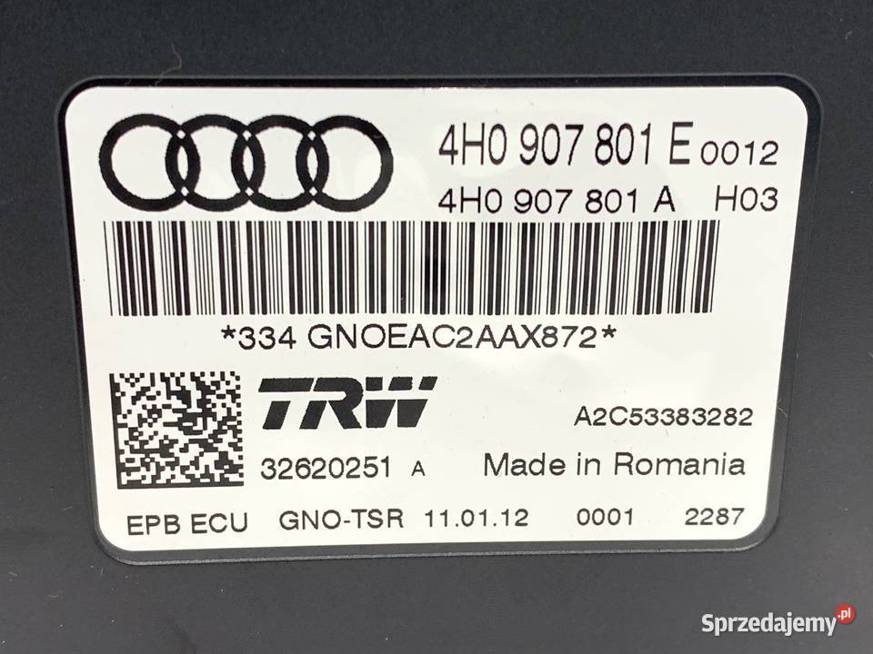 MODUŁ HAMULCA RĘCZNEGO AUDI A7 4G 4H0907801A podkarpackie