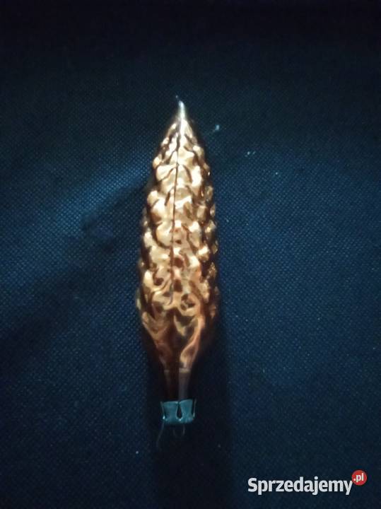 Szyszka bombka w kolorze złotym PRL Boże Narodzenie Boże Narodzenie Warszawa sprzedam