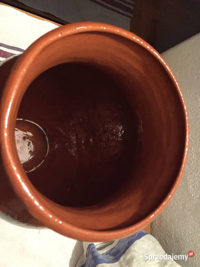 Wazon ceramiczny o pięknym malowanym wzorze Ruda Śląska