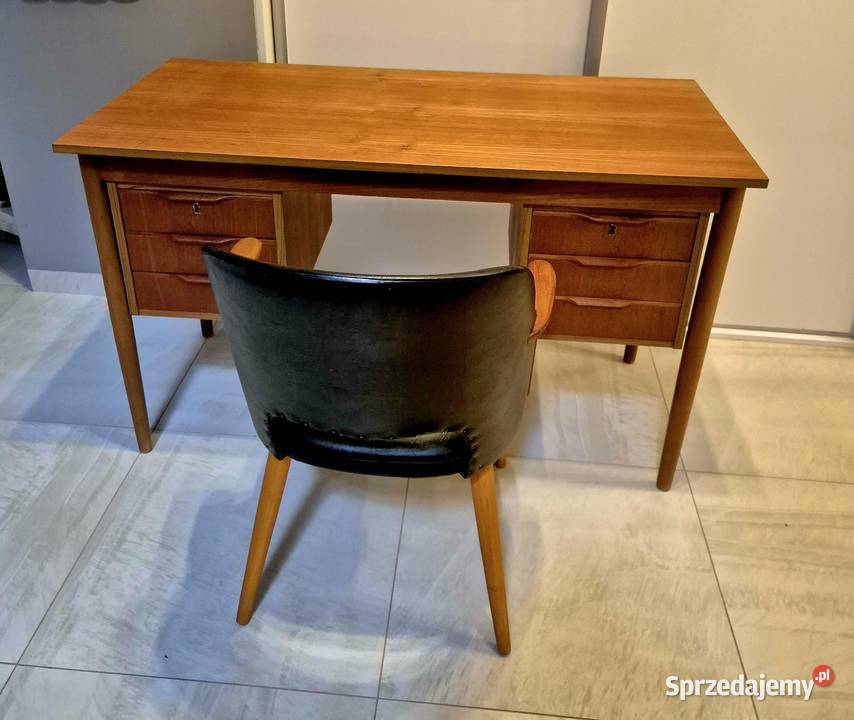 Biurko Teak Dania lata 60 vintage kujawsko-pomorskie Bydgoszcz