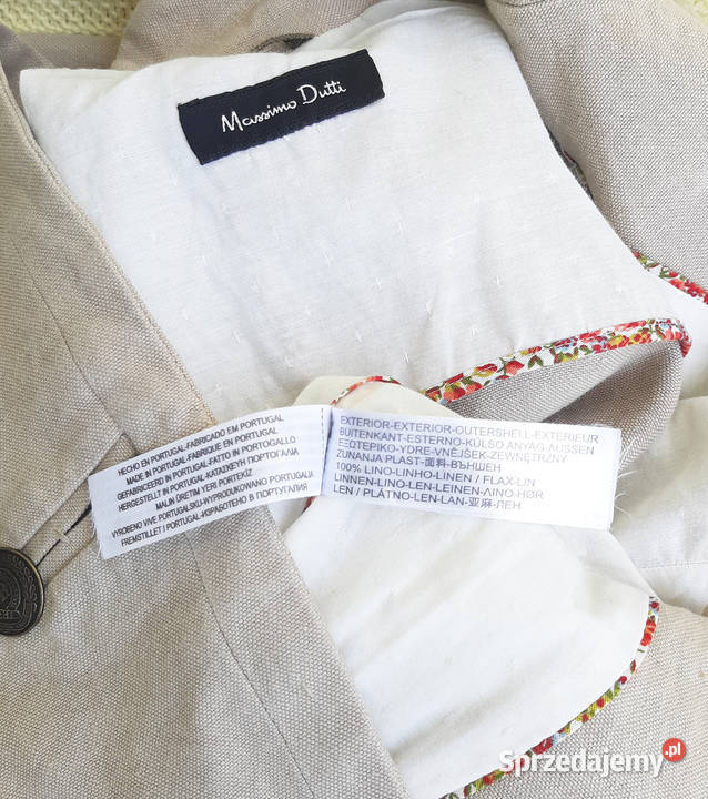 Massimo Dutti lniana marynarka żakiet damski 100 Warszawa