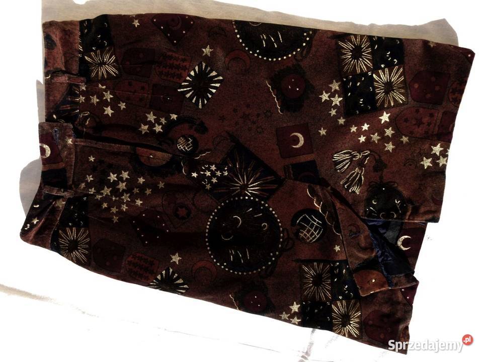 LAUREL spódnica ołówkowa aksamit 34 36