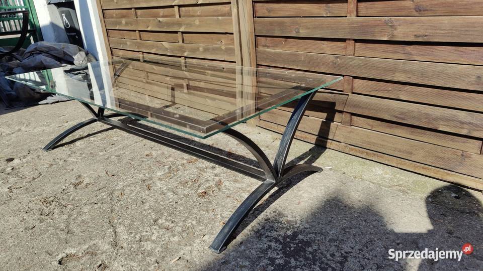 Ława metalowa kuta ze szkłem stolik kawowy Warszawa