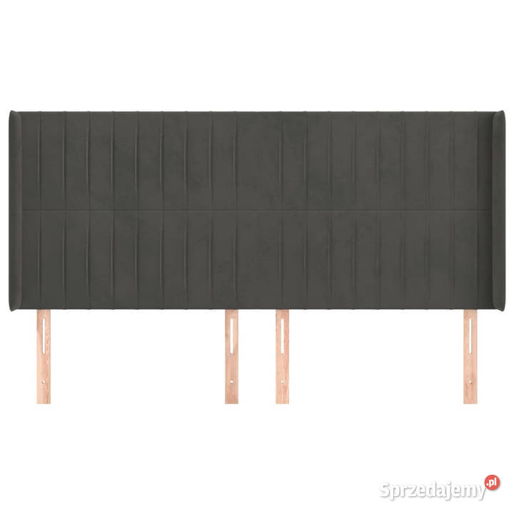 Zagłówek uszak ciemnoszary 183x16x118128 aksamit Warszawa sprzedam