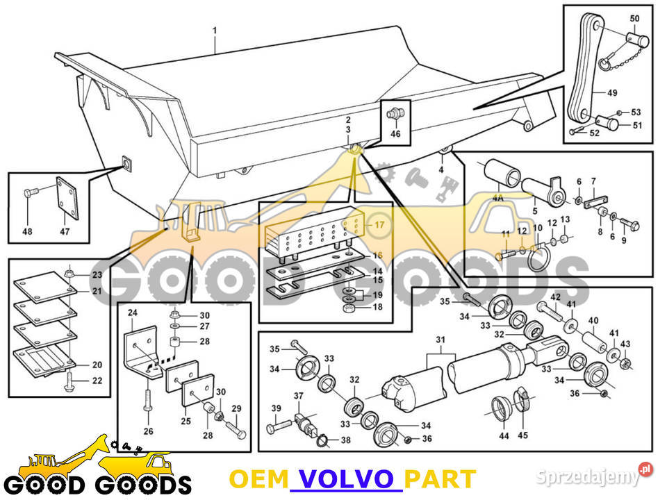 VOLVO PODUSZKA GUMOWA POD KIPER 11118038 OEM
