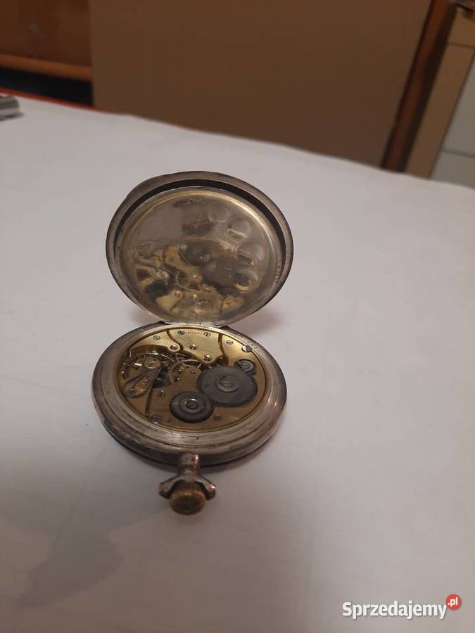 Stary Srebrny Zegarek Kieszonkowy INTACT Gliwice