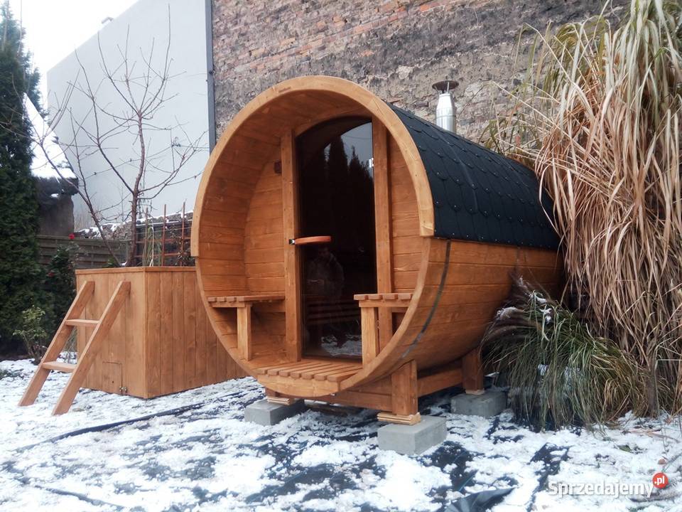 Sauna ogrodowa beczka 2,4m piec do wyboru