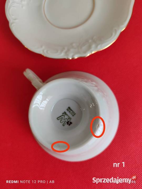 Filiżanki Wawel porcelana z sygnaturami 3 kpt Katowice