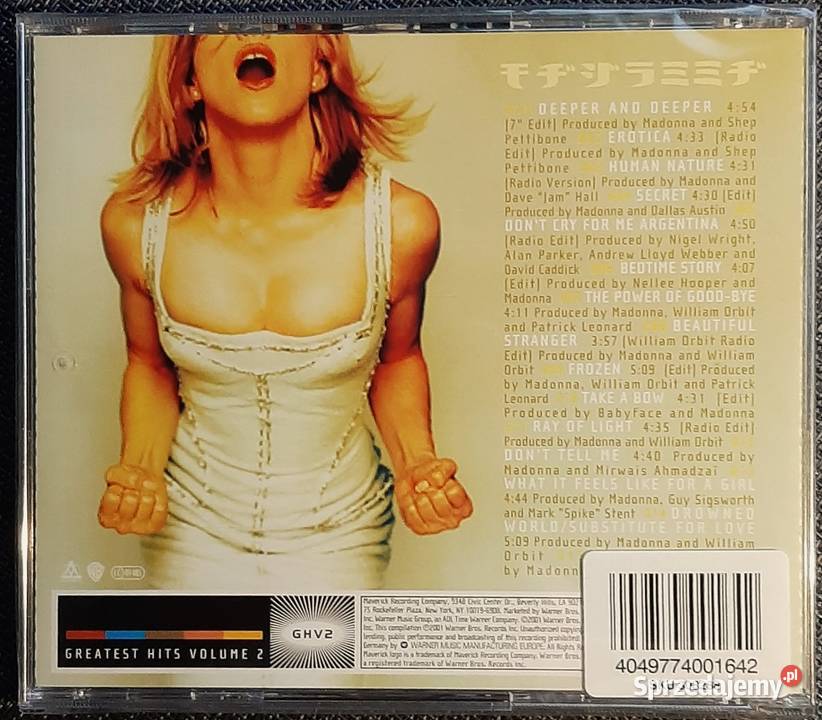 Album CD MADONNA Album Greatest Hits CD