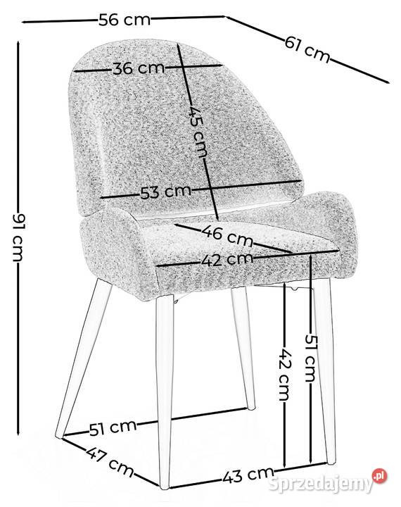 Krzesło Tapicerowane Bergamo Boucle Jasnobeżowe Tarchały Małe sprzedam
