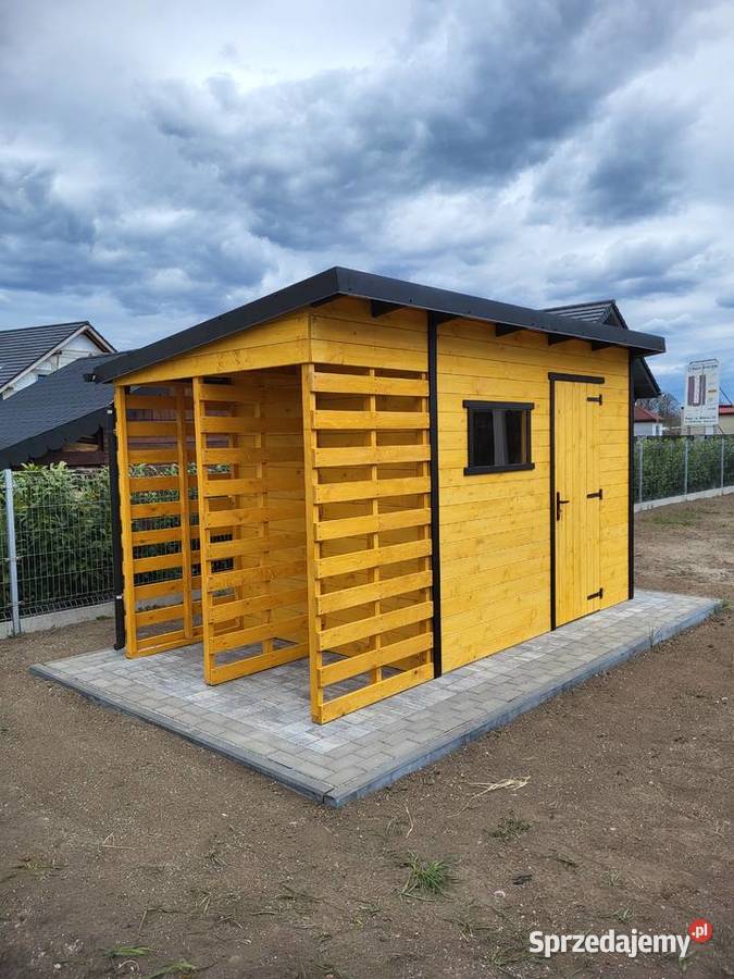 Domek narzędziowy ogrodowy 3x2 z drewutnią Poznań