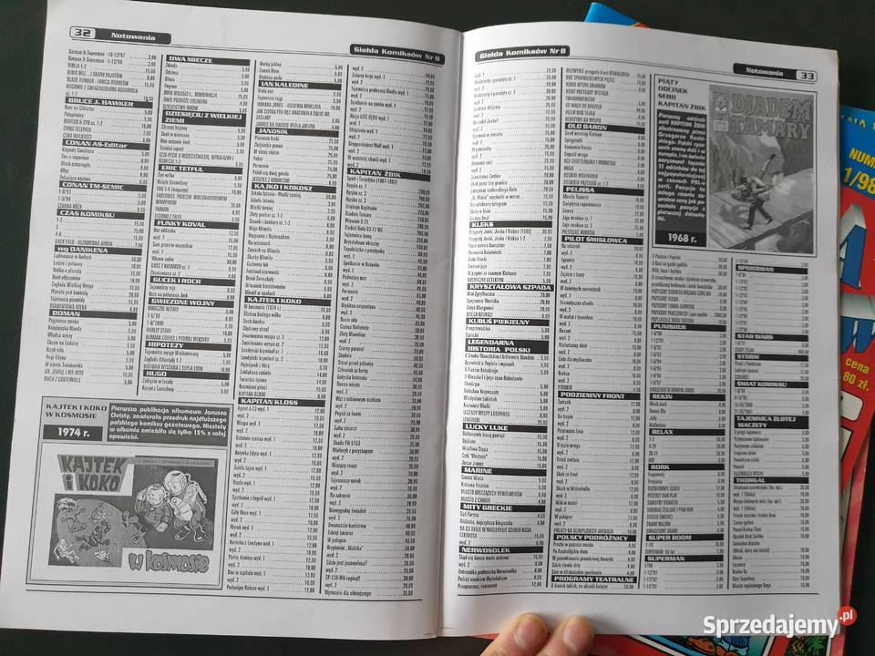 Giełda Komiksów 128 i 9 spis i wycena komiksów