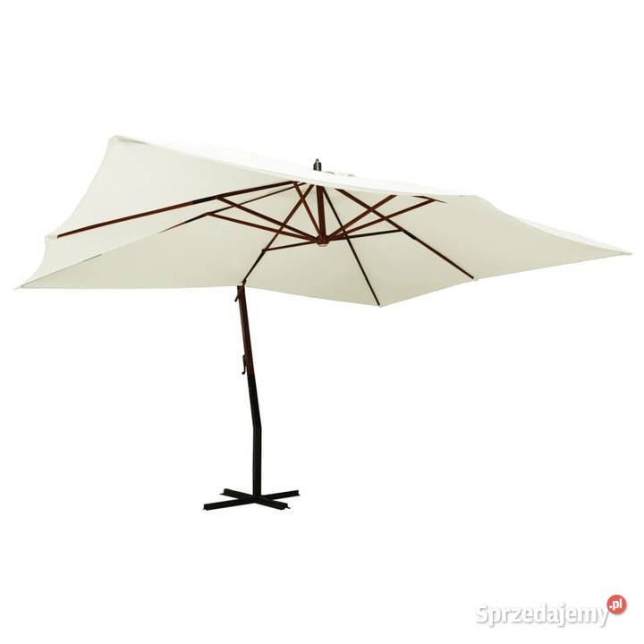 Wiszący parasol z drewnianym słupkiem 400x300 Warszawa
