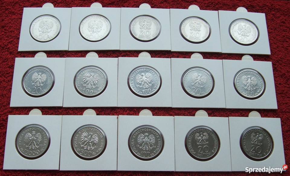 ZESTAW MONET 50 100 PRL LATA 80TE KOMPLET POLSKA Katowice