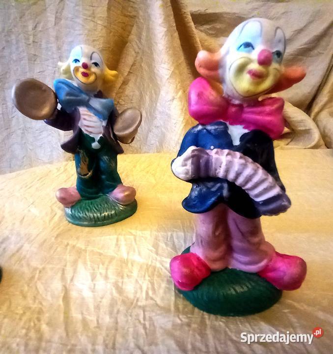 Orkiestra 3 figurek klownów ceramicznych Ząbkowice Śląskie sprzedam
