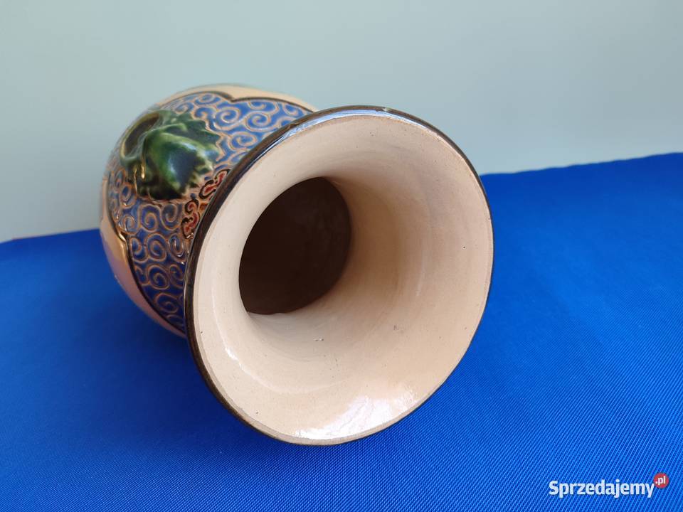 Wazon dekoracyjny wzór orientalny vintage PRL Porcelana i szkło Katowice