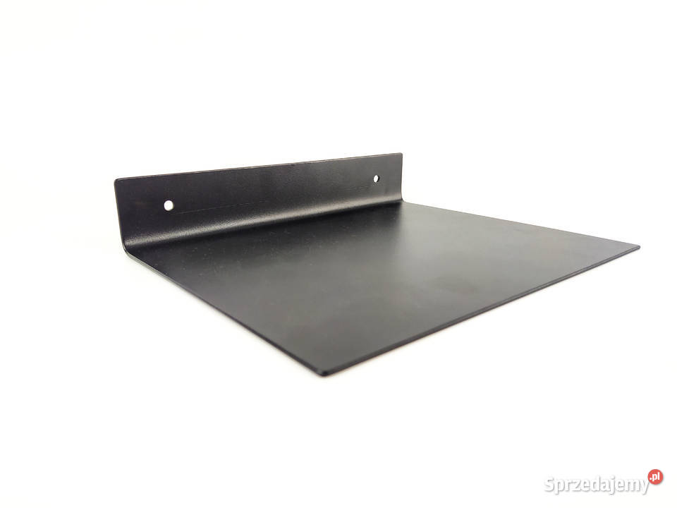 Półka metalowa czarna wisząca 24 cm loftowa