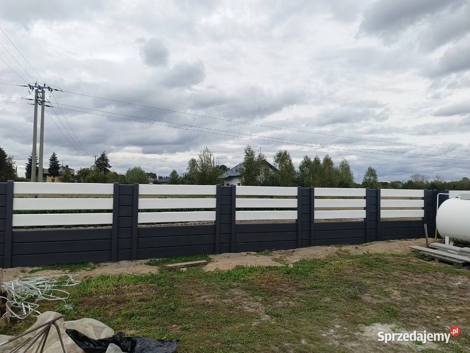 Nowoczesne ogrodzenie betonowe Glinnik sprzedam