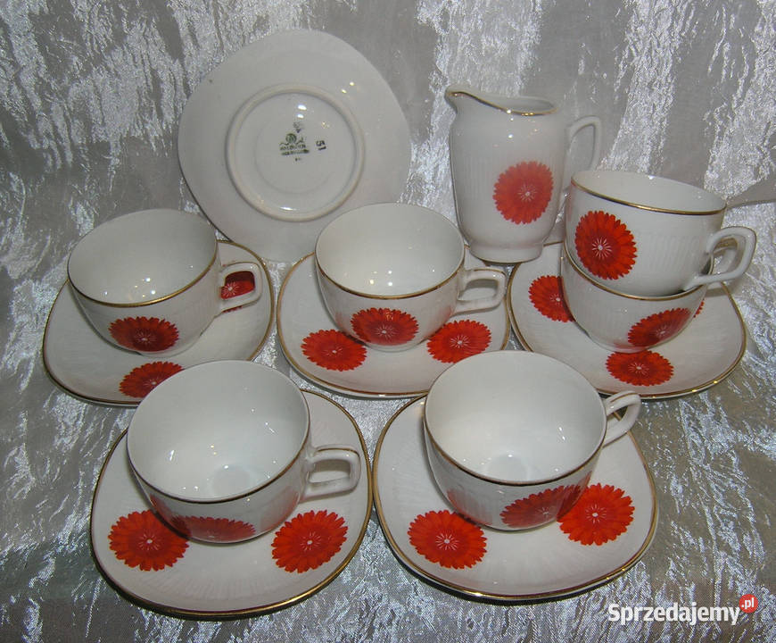 filiżanki z mlecznikiem vintage WałbrzychD Porcelana i szkło