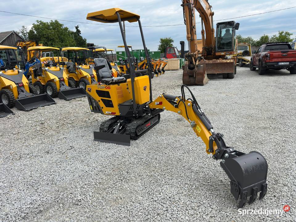 Nowa Minikoparka XGV TOP08 z 2026r Waga 800 Koparki Złoczew