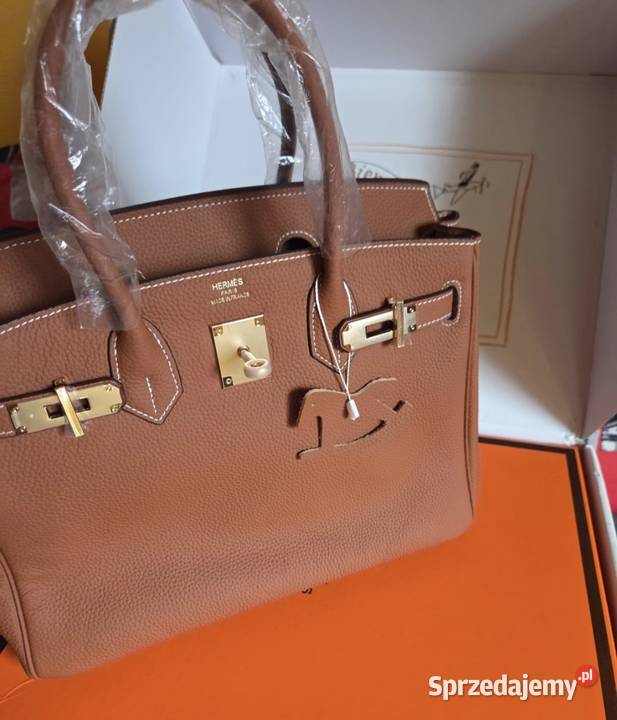 Torebka torba Hermes Birkin carmel brązowy 30 brązowy/beżowy Łódź sprzedam